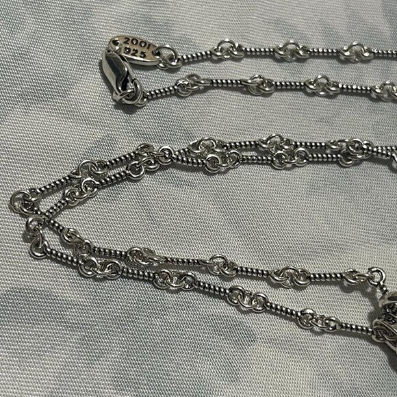 Chrome Hearts Black Diamond 2x Cross Silver Necklace - Picture 8 of 10
